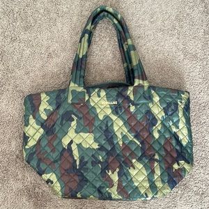 MZ Wallace Medium Metro Tote/Green Camo, like new